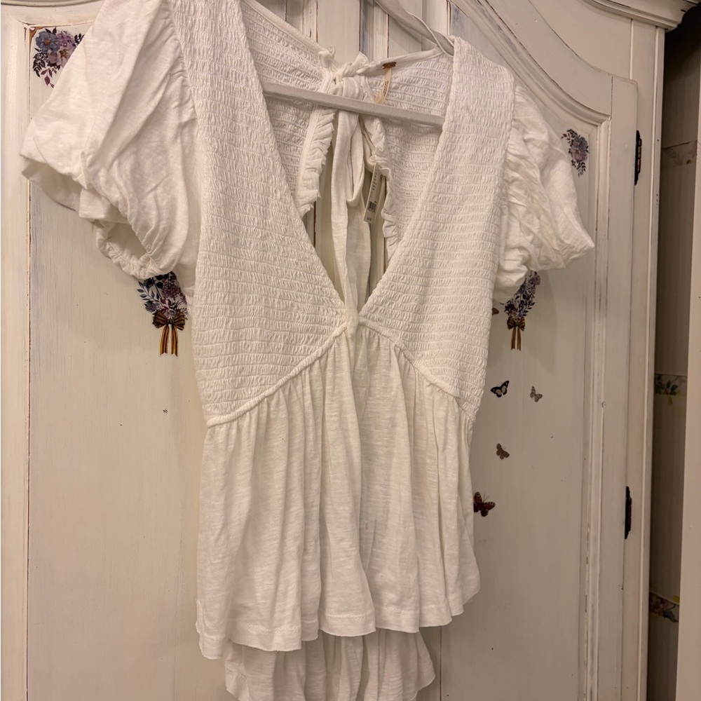 Free People Charlotte Top in Ivory